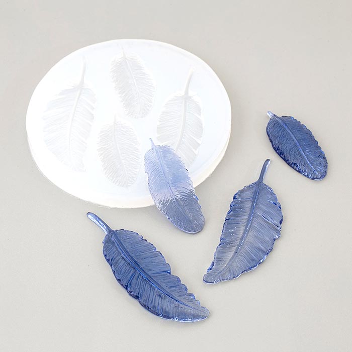 シリコンモールド/フェザー ピースバード【ハンドメイド/手作り/手芸/ハンドメイドアクセサリー/レジン..