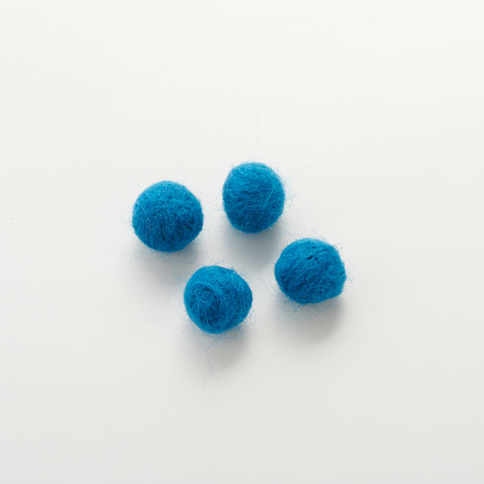 羊毛フェルトボール　約13mm　ブルー