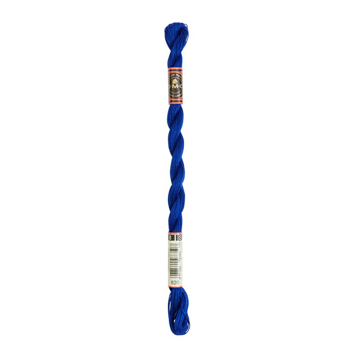 コットンパール糸 深い青 コンパクトサイズ 長さ25m