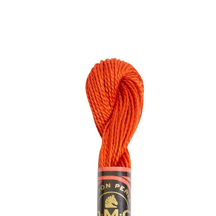 コットンパール糸 濃オレンジ コンパクトサイズ 長さ25m【ビーズ/手芸/手作り/ハンドメイド/アクセサリーパーツ】【刺繍糸/刺しゅう糸/embroidery/nanduti/ニャンドゥティ/パラグアイ】【DMC】