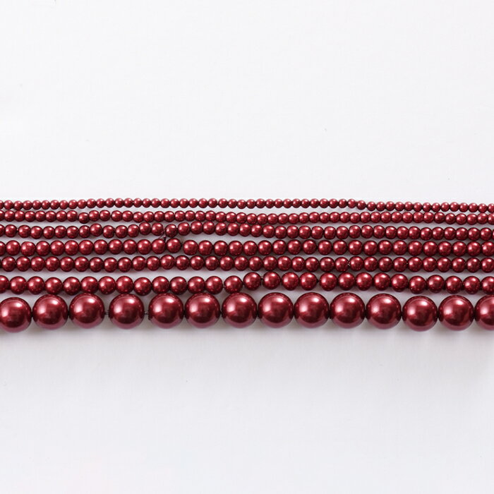 日本製樹脂パール 4mm レッドベリー【国産/アクリルパール/パールビーズ/真珠ビーズ】【アクセサリーパ..