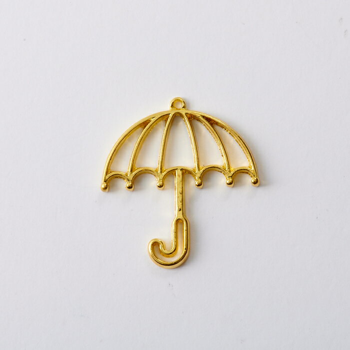 レジンフレーム/ゴールドフレーム/空枠　傘【ハンドメイド/手作り/手芸/ハンドメイドアクセサリー/レジ..