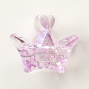 アクリルビーズ/ジュエルクラウン パープル【ビーズ/ハンドメイド/手芸/手作り/アクセサリーパーツ/可愛い/キラキラ/ヘアゴム/キッズ向けビーズ/子供のヘアゴム...