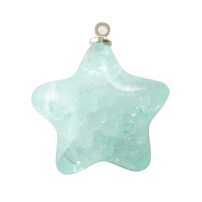 アクリルビーズ/ファンシースター カン付き ミントブルー【ビーズ/ハンドメイド/手芸/手作り/アクセサ..