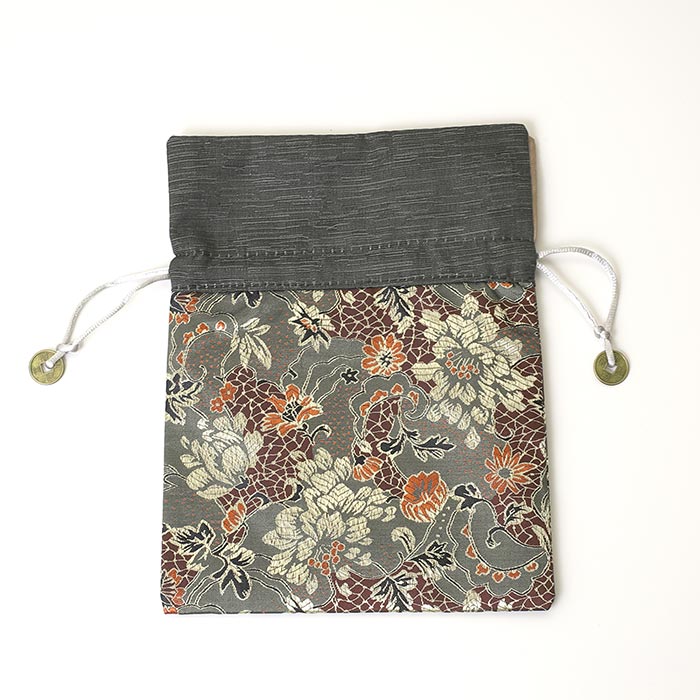 【数量限定】巾着ポーチ/シノワズリ ブラック【ギフト用品/ミニポーチ/アクセサリーポーチ】