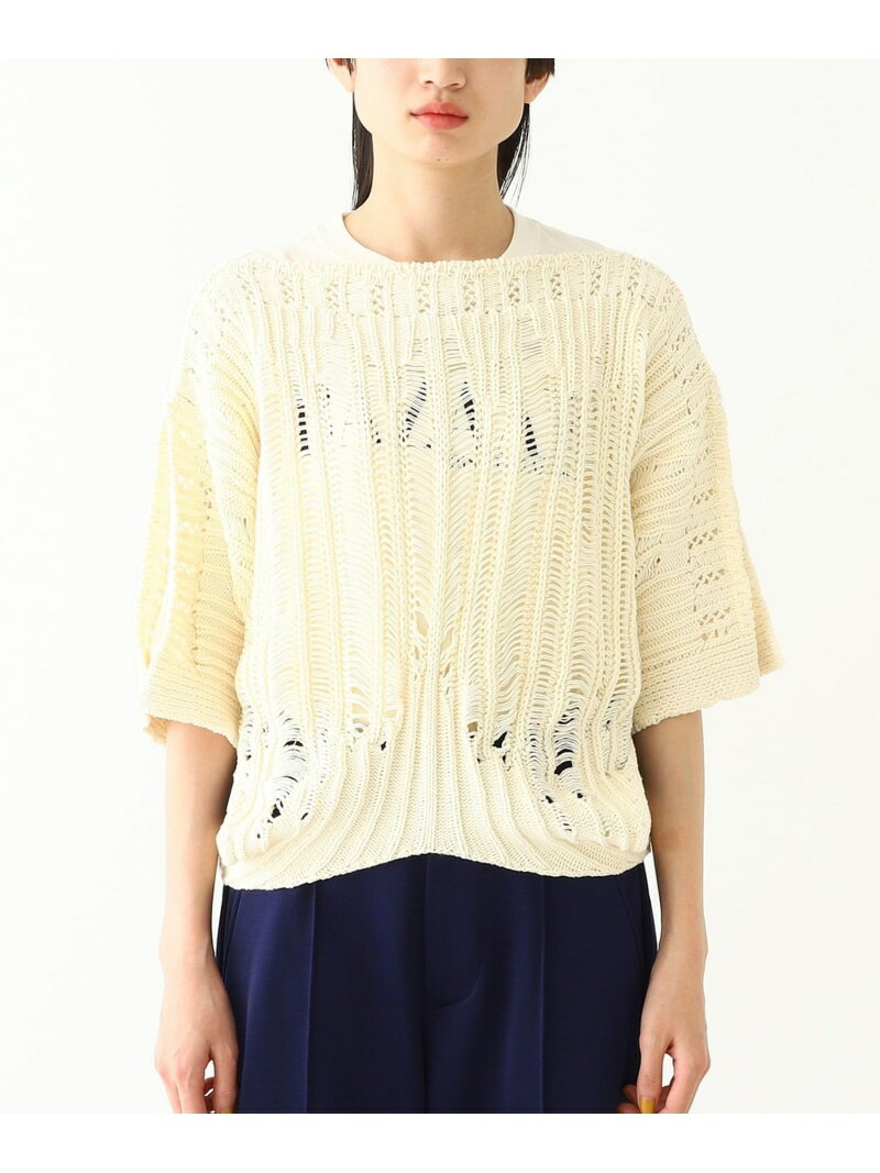 ビームス ベスト レディース 【SALE／50%OFF】maturely / Upside down Knit BEAMS BOY ビームス アウトレット トップス ベスト・ジレ ホワイト ベージュ【RBA_E】【送料無料】[Rakuten Fashion]