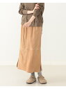 【SALE／50%OFF】maturely / Suede Skirt BEAMS BOY ビームス アウトレット スカート ロング・マキシスカート ブラウン ブラック【RBA_E】【送料無料】[Rakuten Fashion]