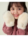 【SALE/50%OFF】フェイクファー ミトン BEAMS mini ビームス アウトレット ファッション雑貨 手袋 ブラウン ホワイト【RBA_E】[Rak...