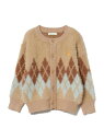 【SALE/50%OFF】BEAMS mini / シャギー アーガイル カーディガン(90~150cm) BEAMS mini ビームス アウトレット トップ...