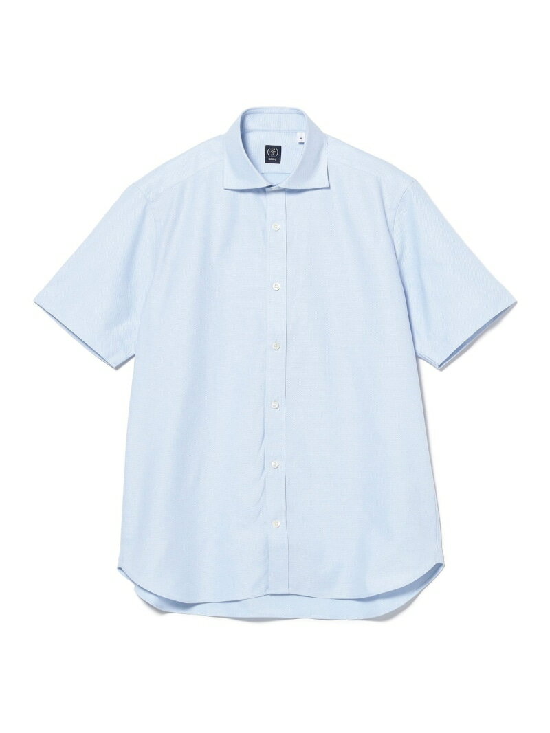 Rakuten - 【SALE／20%OFF】COOLMAX(R) カラミ ショートスリーブ カッタウェイカラーシャツ BEAMS F ビームス アウトレット トップス シャツ・ブラウス ホワイト ネイビー【RBA_E】【送料無料】[Rakuten Fashion]