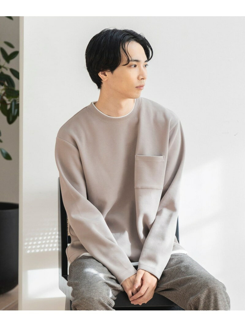 【SALE／40%OFF】フェイクレイヤー カノコ ダンボール ロング スリーブ Tシャツ BEAMS HEART MEN ビームス アウトレット トップス カットソー・Tシャツ ブラウン グリーン ベージュ【RBA_E】[Rakuten Fashion]