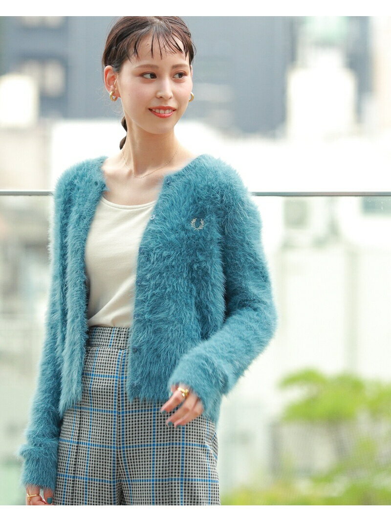 【SALE／30%OFF】FRED PERRY * Ray BEAMS / 別注 シャギー カーディガン Ray BEAMS ビームス アウトレット トップス ニット ホワイト ブラック ブルー【RBA_E】【送料無料】[Rakuten Fashion]のサムネイル