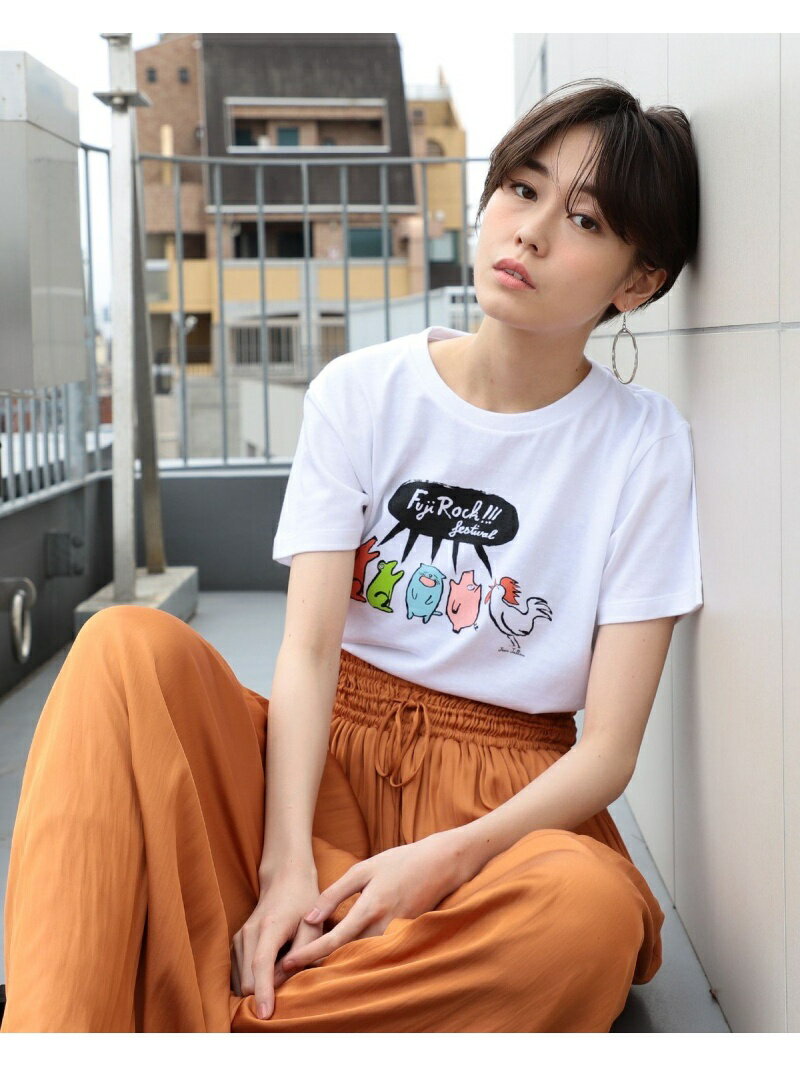 【SALE／50%OFF】＜WOMEN＞FUJI ROCK FESTIVAL'19 * Ray BEAMS / Jean Jullien プリント Tシャツ Ray BEAMS ビームス アウトレット トップス カットソー・Tシャツ ホワイト【RBA_E】[Rakuten Fashion]