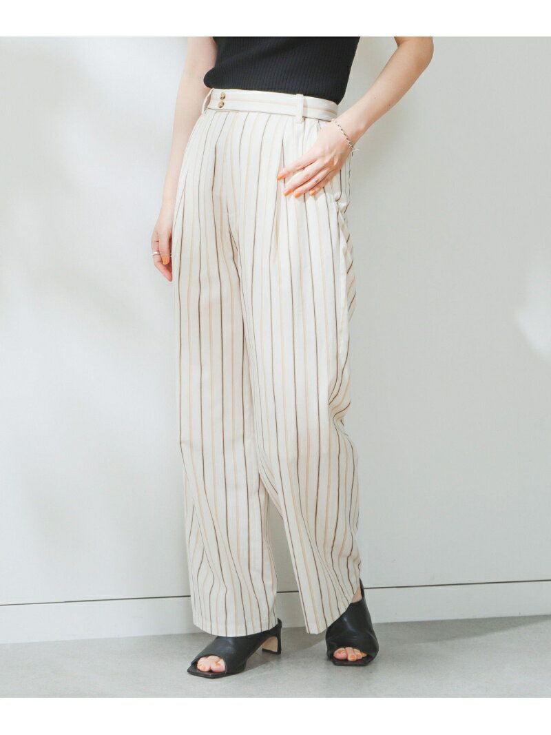 【SALE／70%OFF】B:MING by BEAMS / ストライプ ストレート パンツ B:MING by BEAMS ビームス アウトレット パンツ その他のパンツ ベージュ ブルー【RBA_E】[Rakuten Fashion]