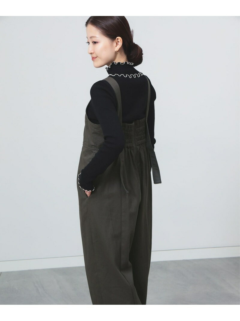 [SALE/50% OFF] Katsuragi All-in-One BEAMS HEART WOMEN Beams Outlet All-in-One/Overalls All-in-One/Jumpsuit Brown White Gray [RBA_E] [Free Shipping] [Rakuten Fashion]