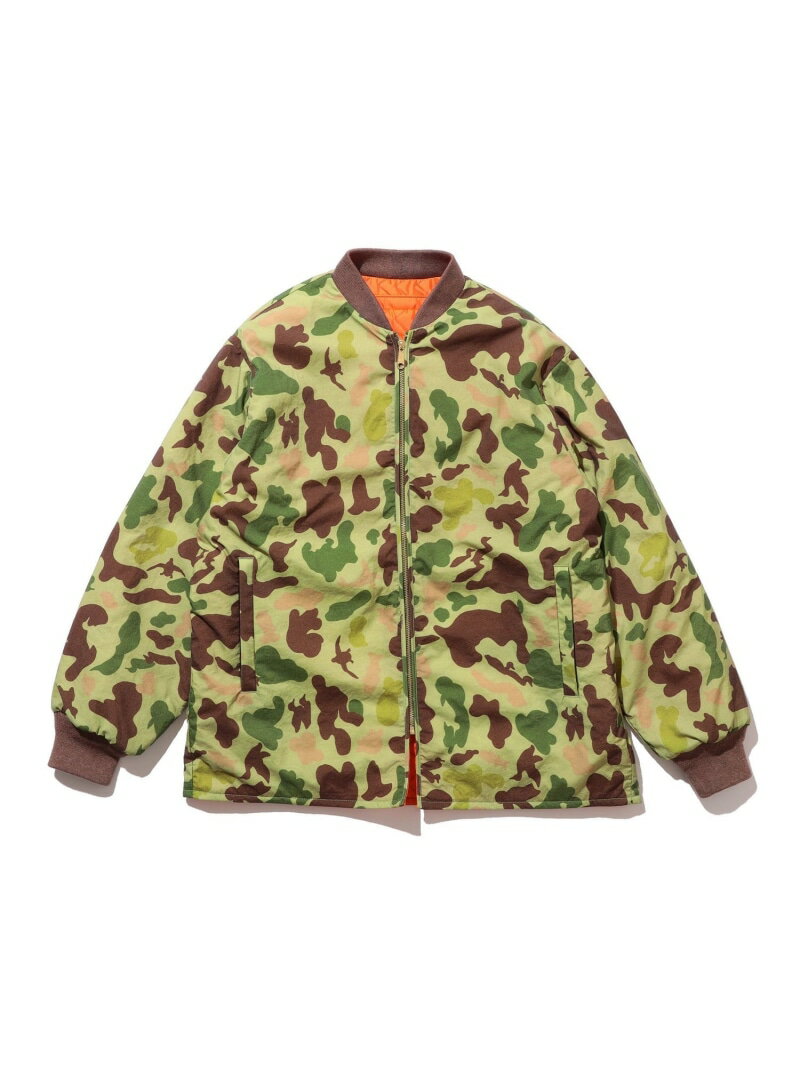 【SALE／50%OFF】アニマル プリント リバーシブル ワーク パフ ブルゾン BEAMS PLUS ビームス アウトレット ジャケット・アウター ブルゾン・ジャンパー グリーン カーキグリーン【RBA_E】【送料無料】[Rakuten Fashion]のサムネイル