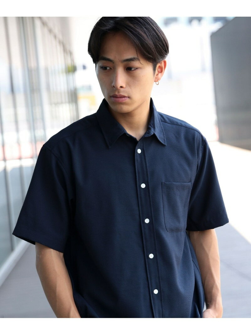 【SALE／30%OFF】サッカー ミニレギュラー シャツ BEAMS ビームス アウトレット トップス シャツ・ブラウス ネイビー ホワイト グレー【RBA_E】【送料無料】[Rakuten Fashion]のサムネイル