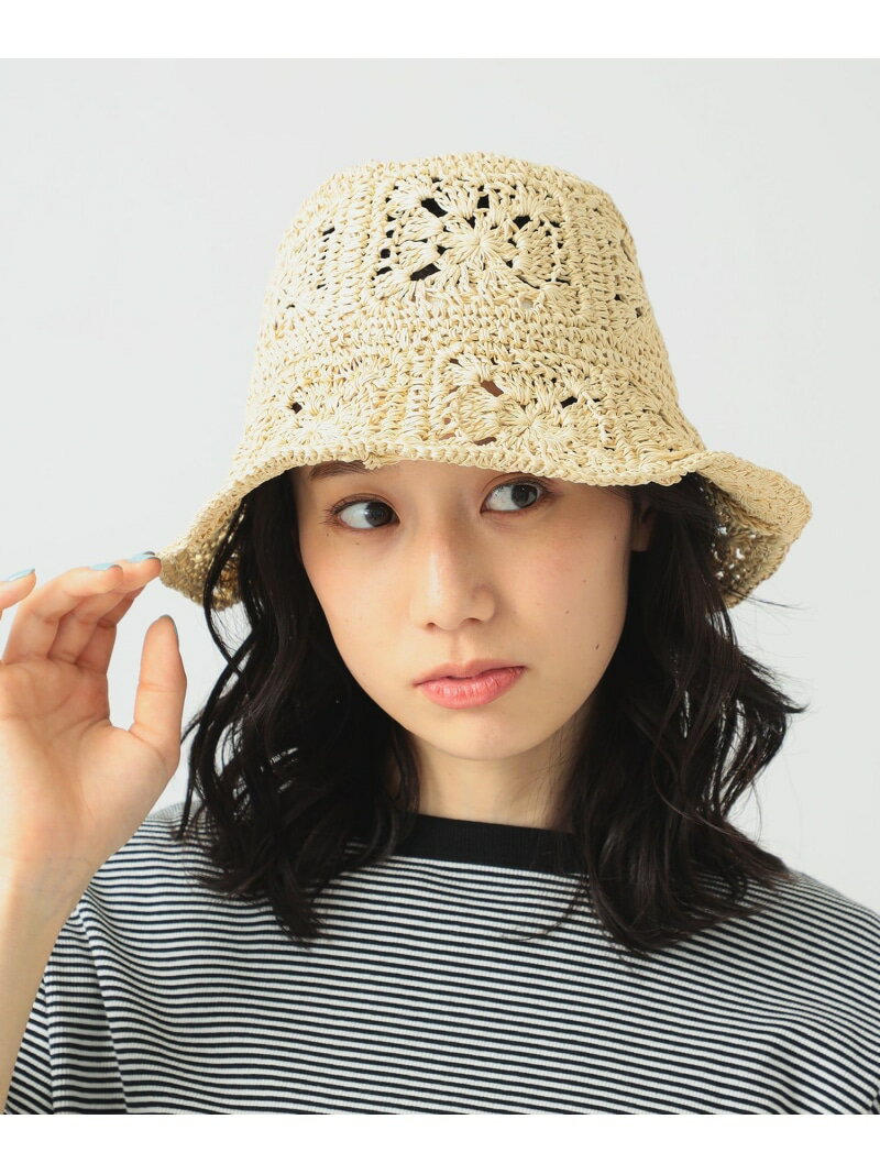 Rakuten - 【SALE／40%OFF】CONTROL FREAK / ペーパー柄編み バケットハット B:MING by BEAMS ビームス アウトレット 帽子 ハット ブラック ホワイト【RBA_E】【送料無料】[Rakuten Fashion]