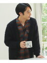 【SALE/50%OFF】ダブルジャカード シャギー Vネック カーディガン B:MING by BEAMS ビームス アウトレット トップス ニット ブラック...