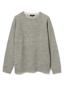 【SALE／50%OFF】BEAMS HEART / リブ編み ニット BEAMS HEART ビームス アウトレット ニット 長袖ニット ベージュ ホワイト【RBA_E】[Rakuten Fashion]