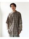 【SALE／60%OFF】BEAMS / フェイク レイヤード シャツ BEAMS MEN ビームス アウトレット トップス シャツ・ブラウス ブラウン ブルー【RBA_E】【送料無料】[Rakuten Fashion]