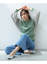 【SALE/40%OFF】ふんわり袖 異素材プルオーバー BEAMS HEART WOMEN ビームス アウトレット トップス その他のトップス グリーン ネイ...
