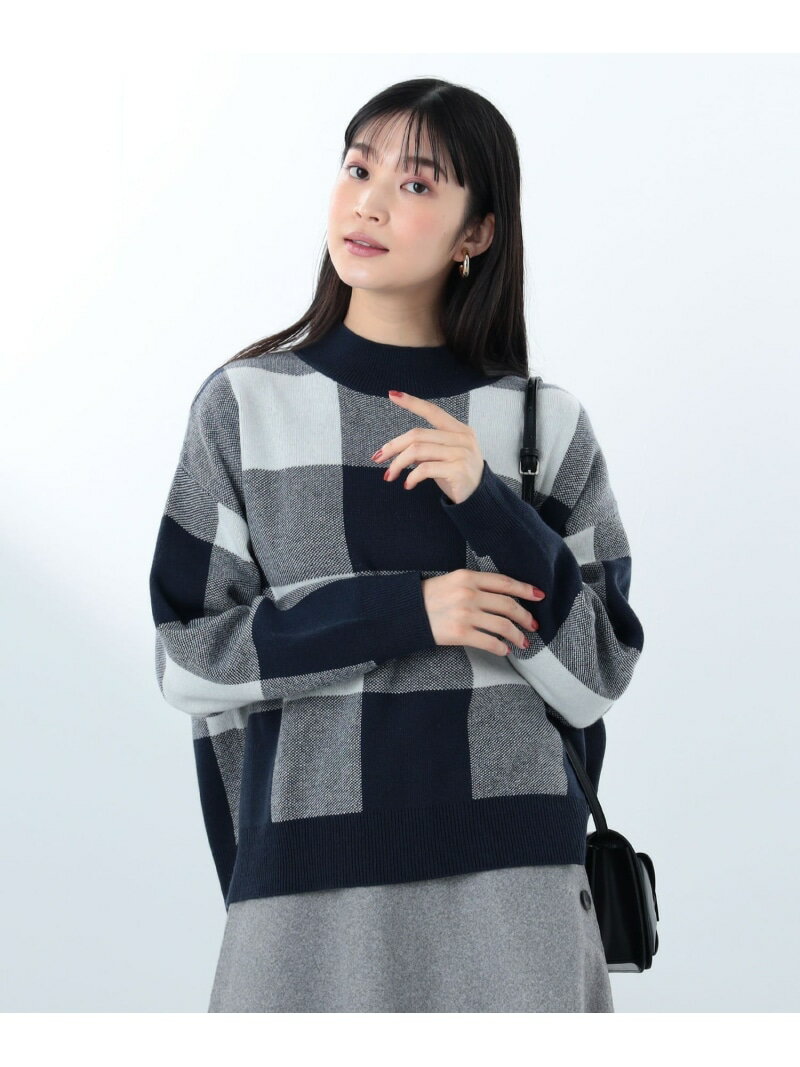 【SALE／40%OFF】ジャカード チェック柄 ニット(ウォッシャブル) BEAMS HEART WOMEN ビームス アウトレット トップス ニット グリーン ネイビー イエロー【RBA_E】[Rakuten Fashion]