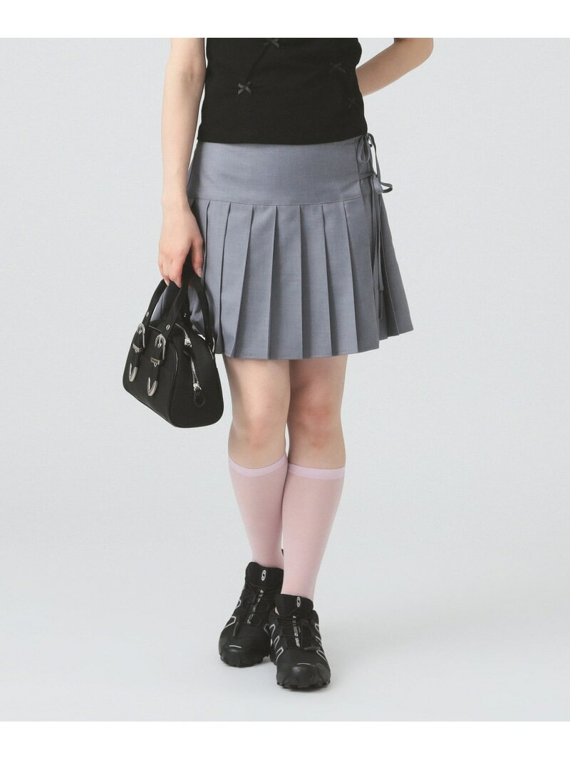 Rakuten - 【SALE／60%OFF】プリーツ ダブル リボン ミニスカート Ray BEAMS ビームス アウトレット スカート ミニスカート ネイビー【RBA_E】【送料無料】[Rakuten Fashion]