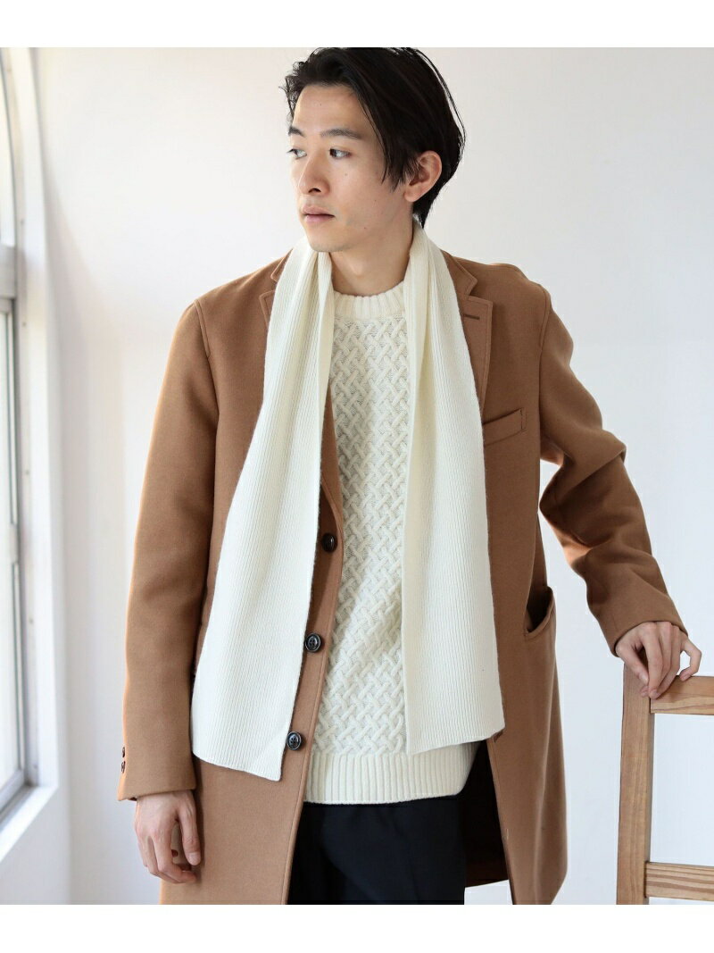 BEAMS マフラー メンズ 【SALE／30%OFF】BEAMS / カシミヤ リブ マフラー BEAMS MEN ビームス アウトレット ファッション雑貨 マフラー・ストール・ネックウォーマー ホワイト ブラック【RBA_E】【送料無料】[Rakuten Fashion]