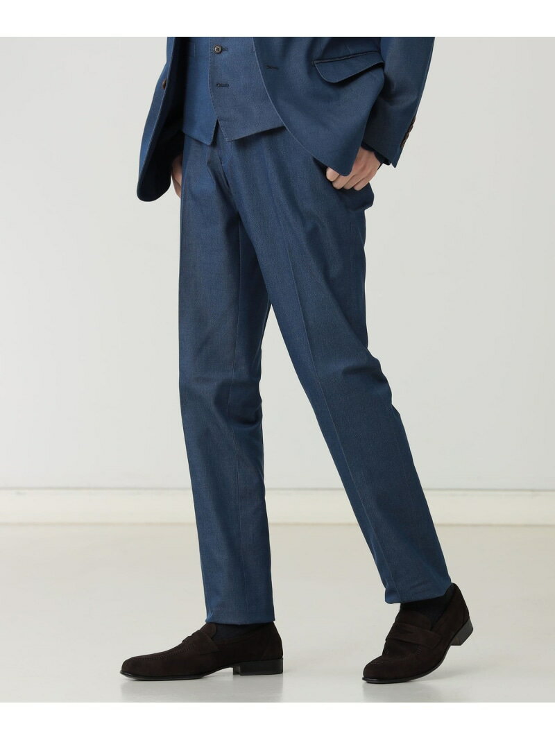 【SALE／60%OFF】ストレッチ デニム ノープリーツ スラックス 24AW(セットアップ対応) BEAMS HEART MEN ビームス アウトレット パンツ スラックス・ドレスパンツ ネイビー ブルー【RBA_E】【送料無料】[Rakuten Fashion]