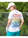 【SALE／50 OFF】＜WOMEN＞BEAMS GOLF ORANGE LABEL / バッグ プリント ポロシャツ BEAMS GOLF ORANGE LABEL ビームス アウトレット トップス ポロシャツ ホワイト グレー カーキ【RBA_E】【送料無料】 Rakuten Fashion