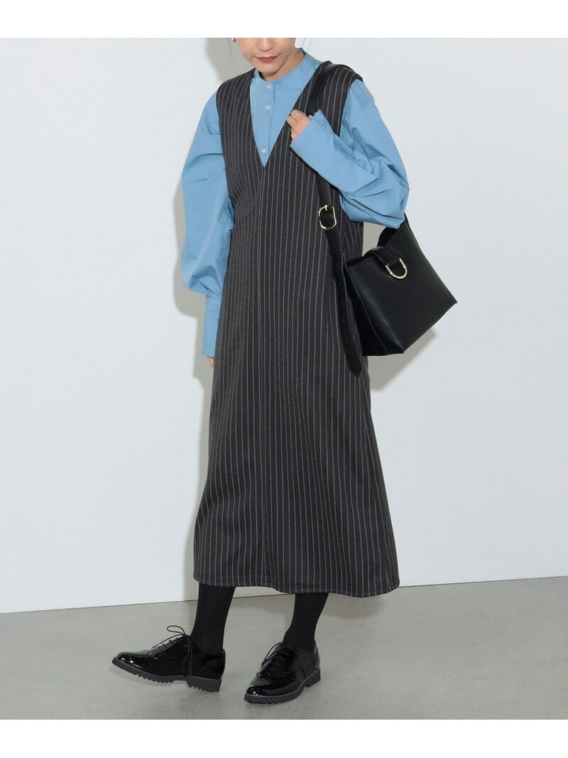 【SALE／40%OFF】ストライプ柄 ジャンパースカート BEAMS HEART WOMEN ビームス アウトレット ワンピース・ドレス その他のワンピース・ドレス ブラウン【RBA_E】【送料無料】[Rakuten Fashion]