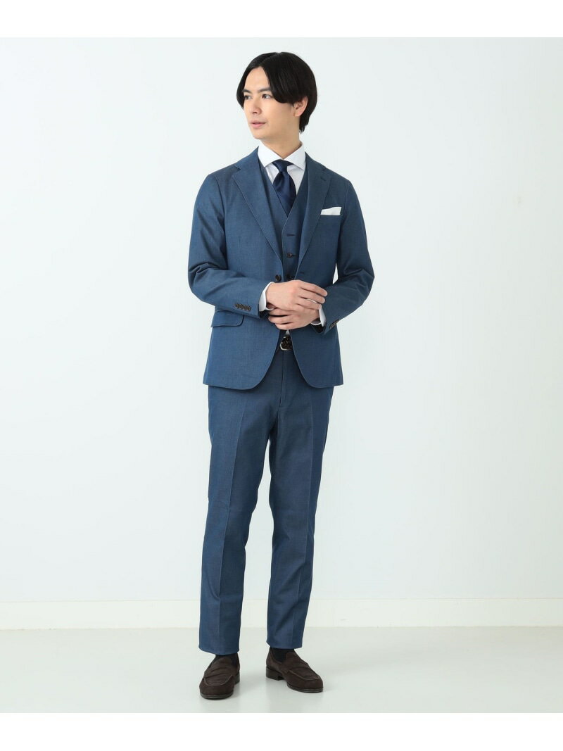 【SALE／60%OFF】ストレッチデニム ノープリーツ スラックス 24SS(セットアップ対応) BEAMS HEART MEN ビームス アウトレット スーツ・フォーマル スーツパンツ ブルー ネイビー【RBA_E】【送料無料】[Rakuten Fashion]
