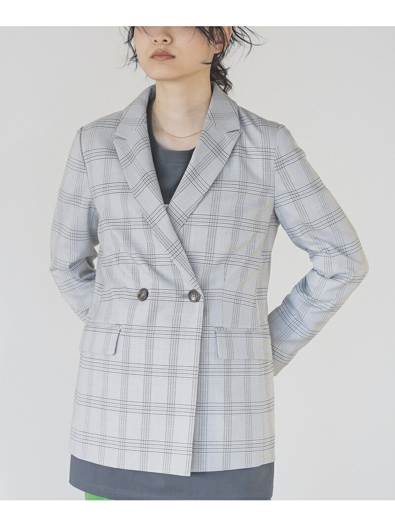 【SALE／70%OFF】B:MING by BEAMS / チェック ダブル ジャケット B:MING by BEAMS ビームス アウトレット ジャケット・アウター テーラードジャケット・ブレザー ベージュ【RBA_E】【送料無料】[Rakuten Fashion]のサムネイル