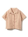 【SALE/30%OFF】ストライプ オープンカラー シャツ(90~130cm) こども ビームス ビームス アウトレット トップス シャツ・ブラウス ブラック...