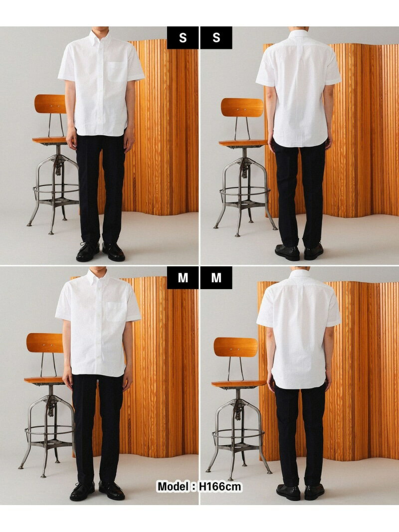 【SALE／40%OFF】COOLMAX(R) シアサッカー ボタンダウンシャツ BEAMS F ビームス アウトレット トップス シャツ・ブラウス ネイビー ホワイト【RBA_E】【送料無料】[Rakuten Fashion]