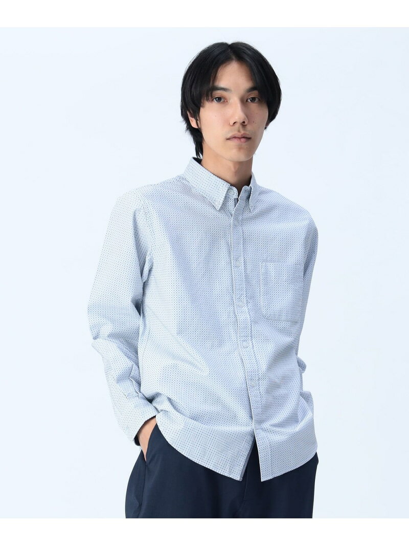 刺し子 ロングスリーブ シャツ BEAMS HEART MEN ビームス アウトレット トップス シャツ・ブラウス ネイビー ホワイト