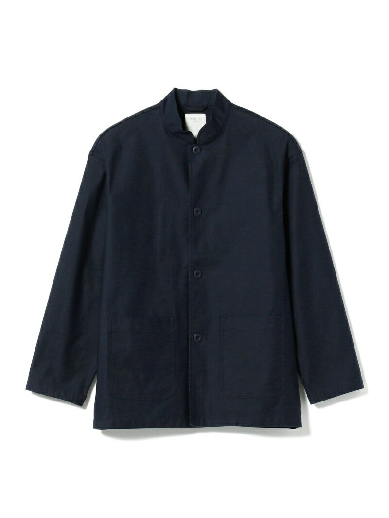 ビームス テーラードジャケット メンズ 【SALE／60%OFF】B:MING by BEAMS / バックサテン スタンドカラー ジャケット B:MING by BEAMS ビームス アウトレット ジャケット・アウター テーラードジャケット・ブレザー ネイビー ブラウン【RBA_E】【送料無料】[Rakuten Fashion]