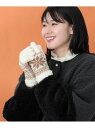 【SALE/40%OFF】スノー柄 裏ボア グローブ BEAMS HEART WOMEN ビームス アウトレット ファッション雑貨 手袋 ホワイト ネイビー【R...