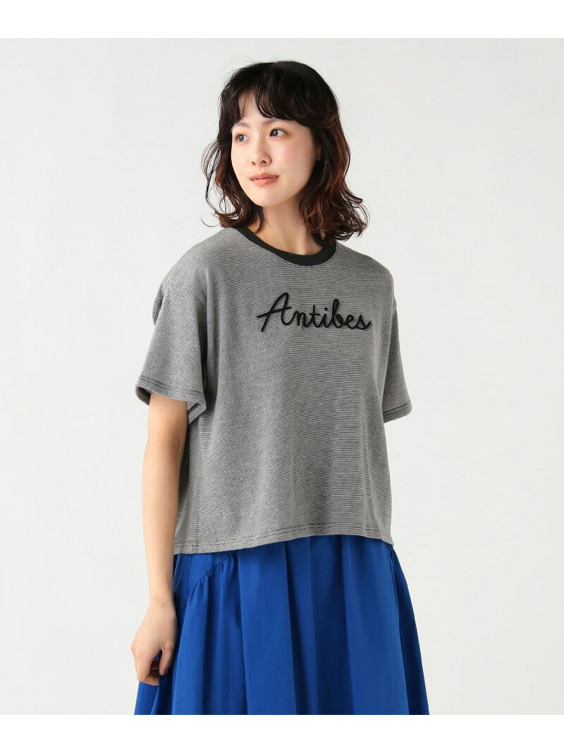 【SALE／30%OFF】【7/16新規値下げ】ミジンコ ボーダー ロゴ Tシャツ 26SS フェス ウォッシャブル 洗える イージーケア BEAMS HEART WOMEN ビームス ハート トップス カットソー・Tシャツ グレー レッド【RBA_E】[Rakuten Fashion] beams-10094676 BEAMS/ビームス サンプル画像2