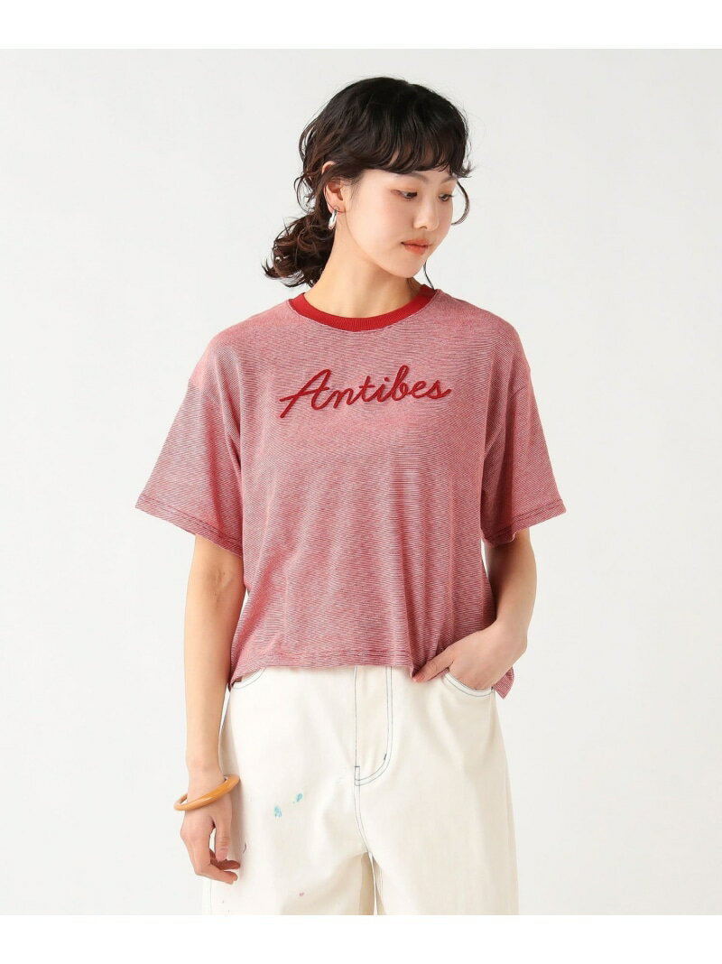 【SALE／30%OFF】【7/16新規値下げ】ミジンコ ボーダー ロゴ Tシャツ 26SS フェス ウォッシャブル 洗える イージーケア BEAMS HEART WOMEN ビームス ハート トップス カットソー・Tシャツ グレー レッド【RBA_E】[Rakuten Fashion] beams-10094676 BEAMS/ビームス パッケージ画像