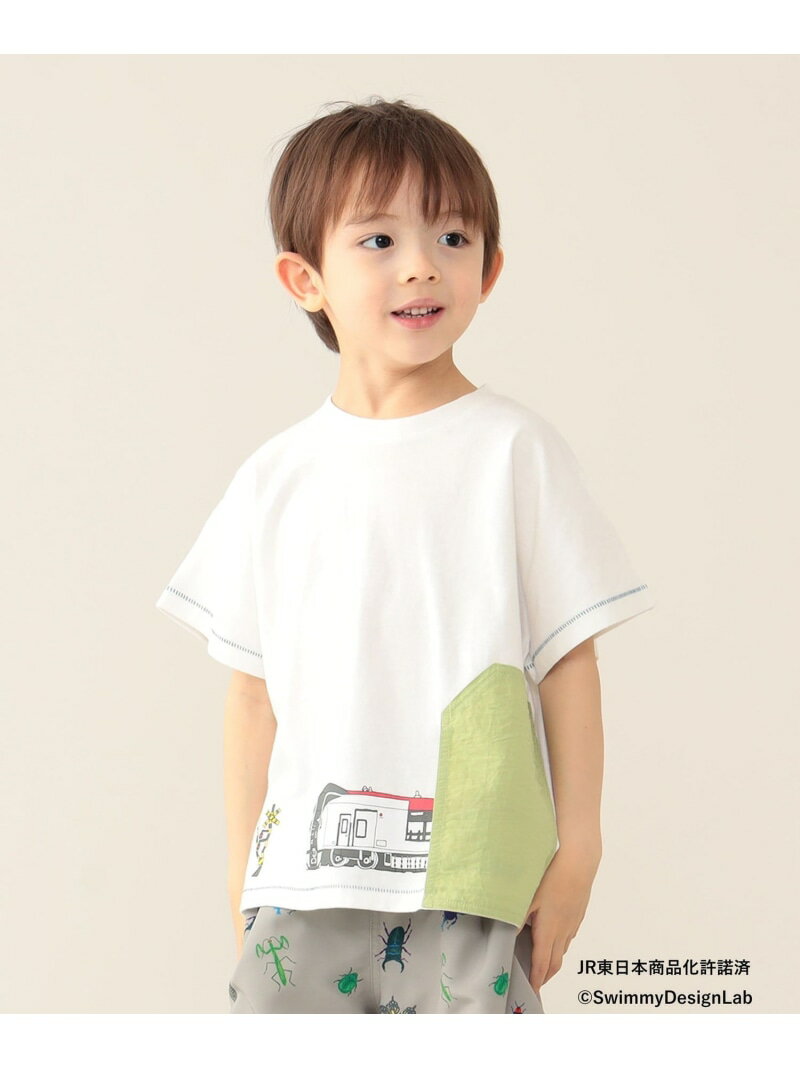 BEAMS mini / JR ȥͥ ݥå֥ T 24SS(90~150cm) BEAMS mini ӡॹ ߥ ȥåץ åȥT ֥饦 ꡼[Rakuten Fashion]