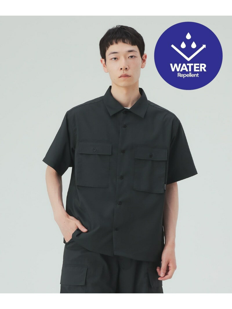 樂天商城 - ストレッチツイル ダブルポケット ミリタリーシャツ BEAMS HEART MEN ビームス ハート トップス シャツ・ブラウス グリーン ブラック【送料無料】[Rakuten Fashion]
