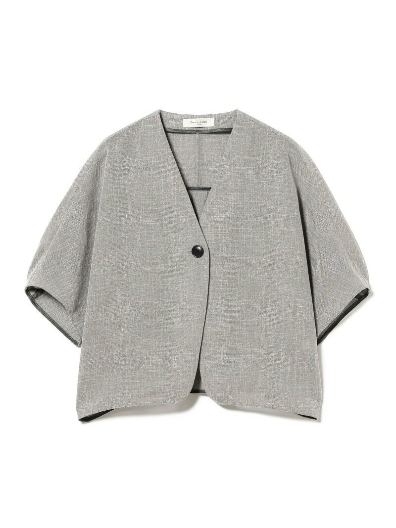 樂天商城 - ツイード メッシュ タック ジャケット Demi-Luxe BEAMS デミルクス ビームス ジャケット・アウター その他のジャケット・アウター ベージュ【送料無料】[Rakuten Fashion]