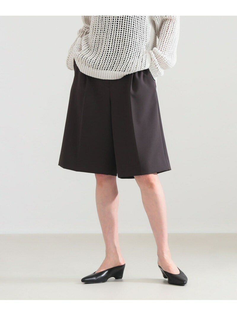 ダブル クロス ショート パンツ Demi-Luxe BEAMS デミルクス ビームス パンツ その他のパンツ ブラック グレー【送料無料】[Rakuten Fashion]