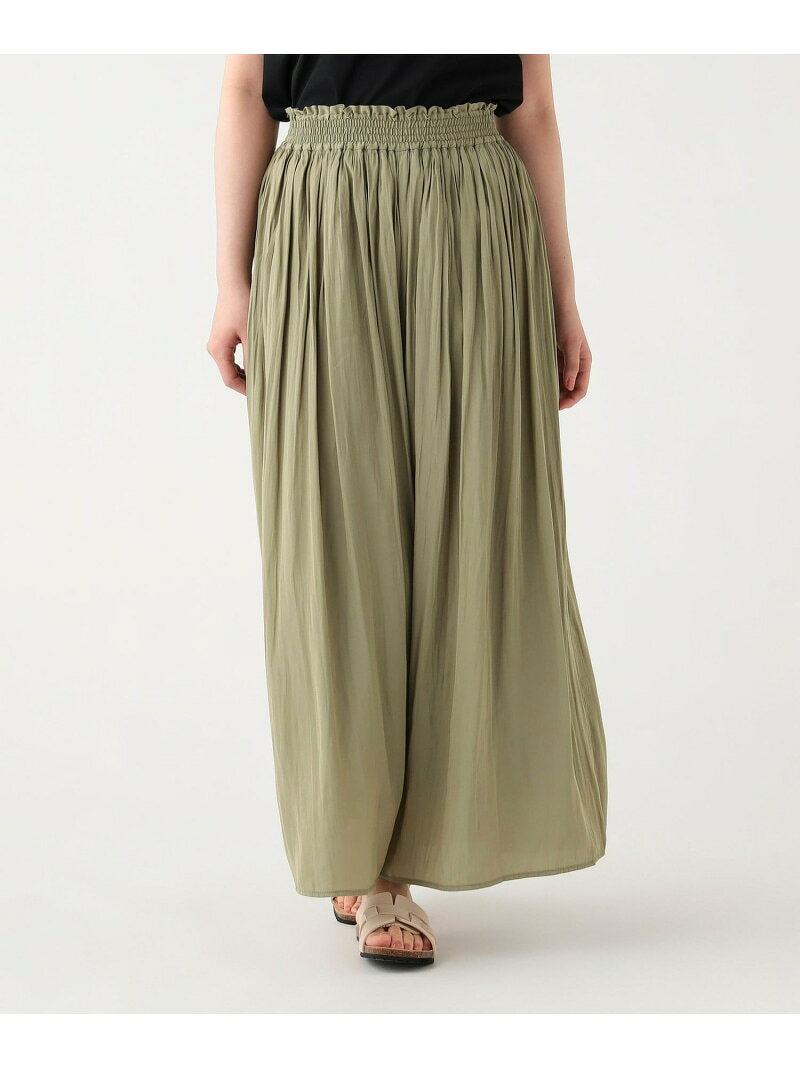 Rakuten - サテン フレア パンツ 26SS ウォッシャブル ワイドパンツ BEAMS HEART WOMEN ビームス ハート パンツ その他のパンツ グレー グリーン【送料無料】[Rakuten Fashion]