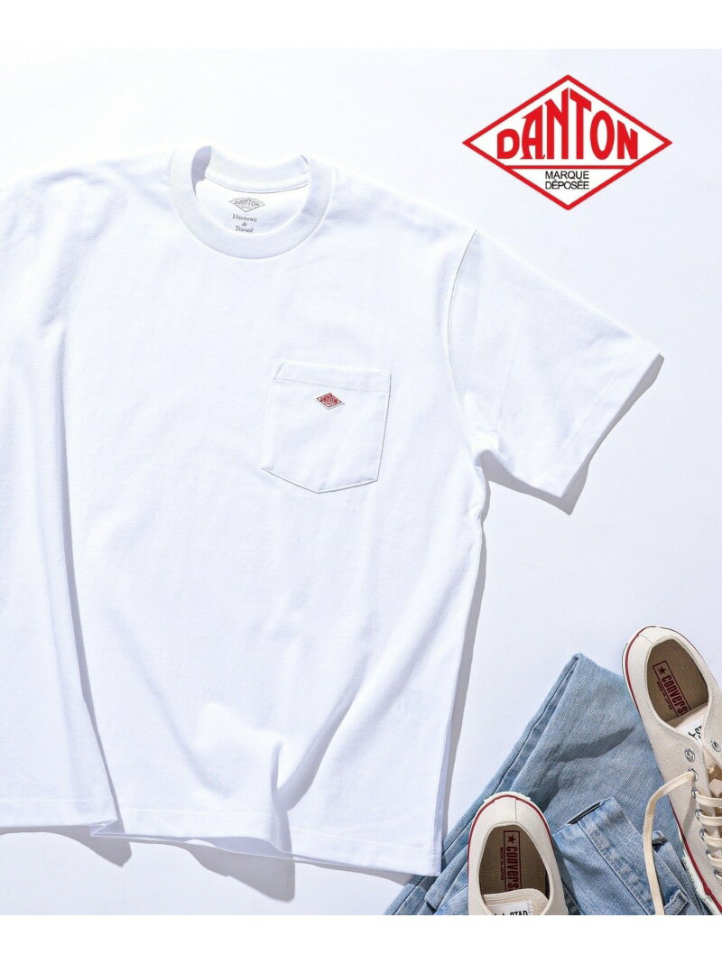 DANTON / POCKET T-shirt 父の日 BEAMS ビームス メン トップス カットソー・Tシャツ ホワイト ブラック ネイビー