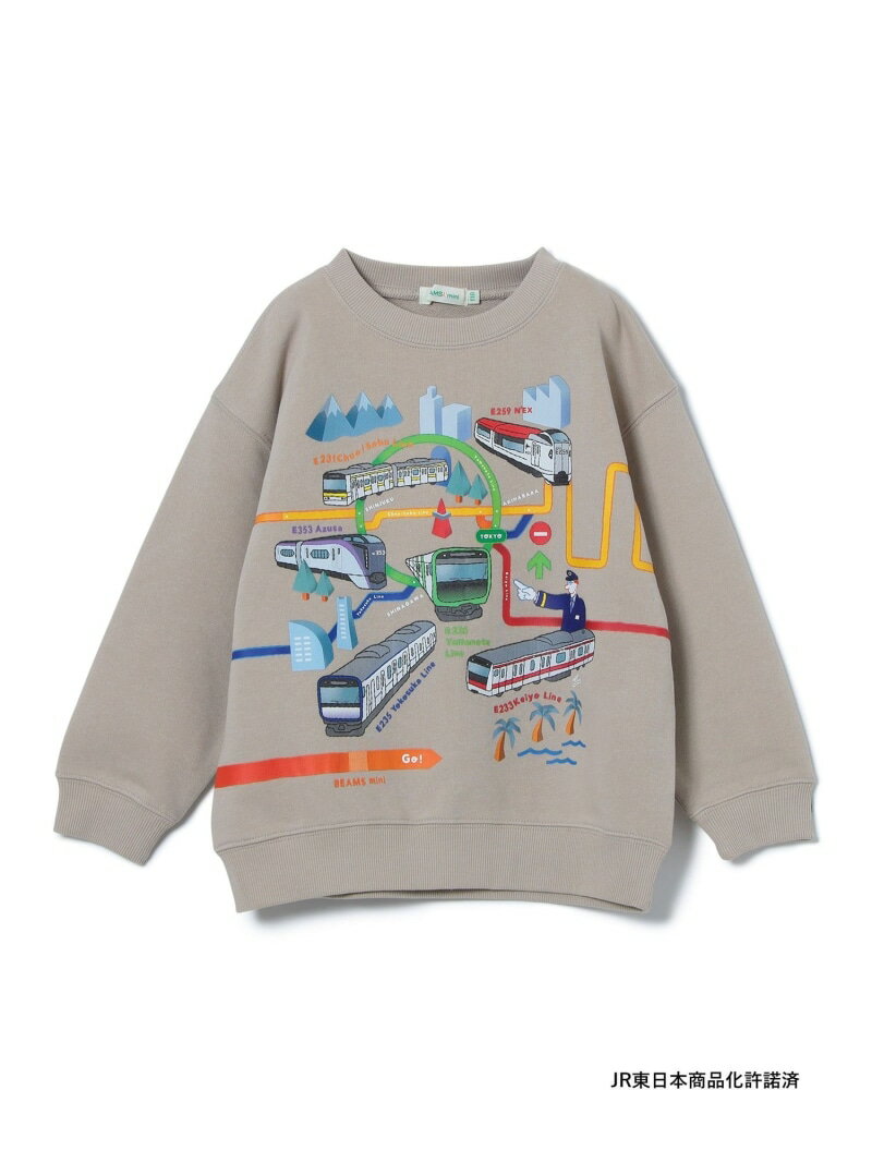 【ビームスの百名品】JR 在来線 スウェット プルオーバー 2025FW(90~150cm) BEAMS mini ビームス ミニ トップス スウェット・トレーナー ベージュ グリーン ネイビー【送料無料】[Rakuten Fashion]