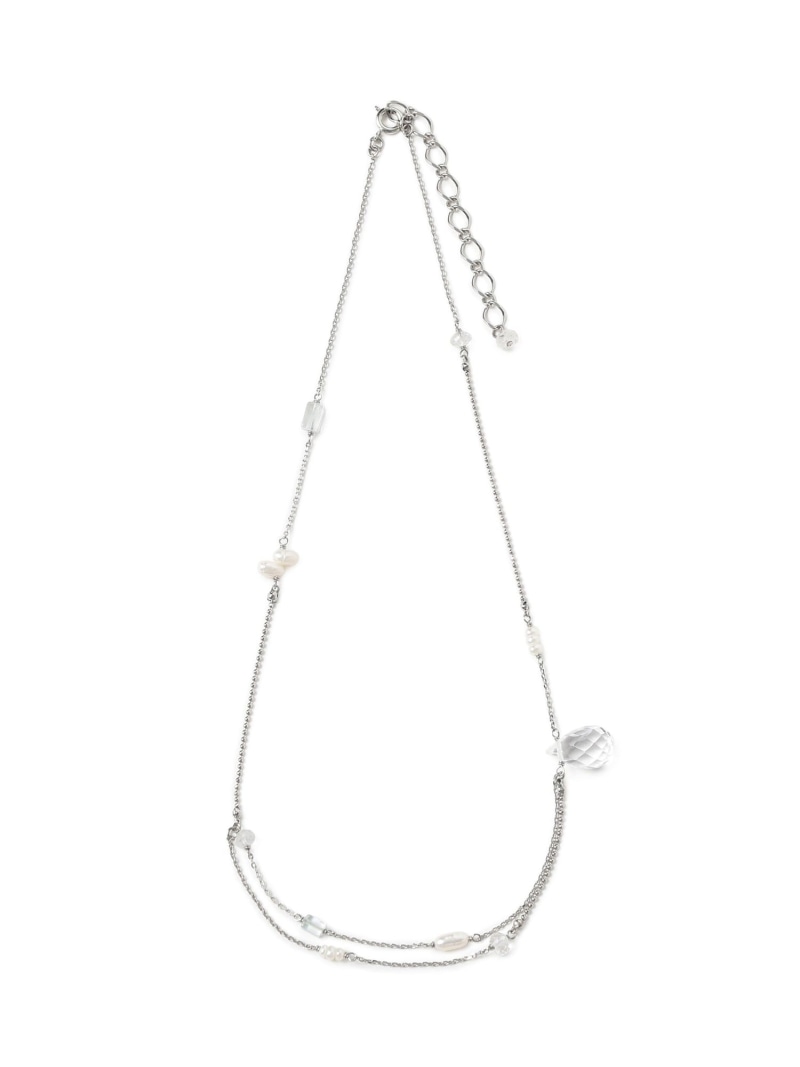 Rakuten - 淡水&ストーン 2連 ネックレス Ray BEAMS ビームス ウイメン アクセサリー・腕時計 ネックレス シルバー【送料無料】[Rakuten Fashion]