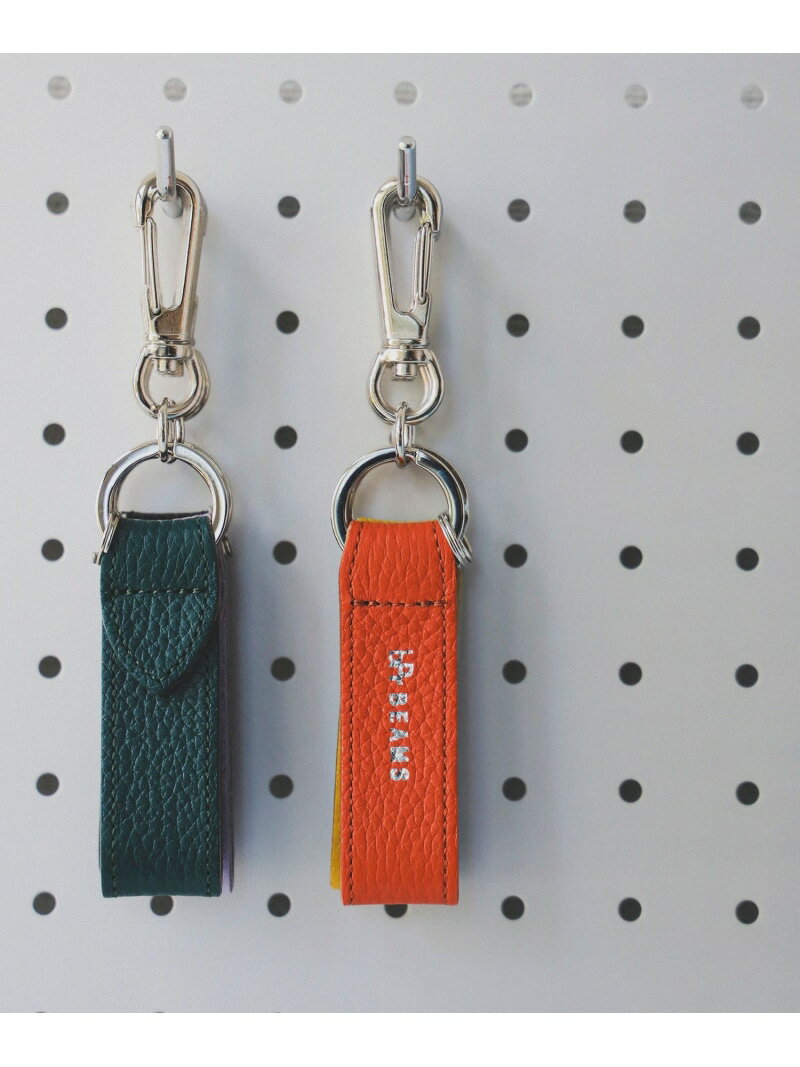 レザーストラップ キーホルダー bPr BEAMS ビームス メン 財布・ポーチ・ケース その他の財布・ポーチ・ケース オレンジ ブラック グリーン パープル ...